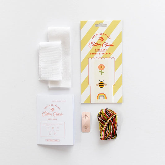 Bookish Counted Cross Stitch Bookmark Kit Beginner Friendly